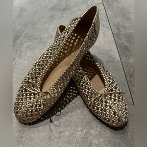 Calvin Klein Zatoria Gold Woven Loafers